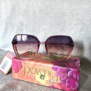 A pair of sunglasses sitting on top of a box.